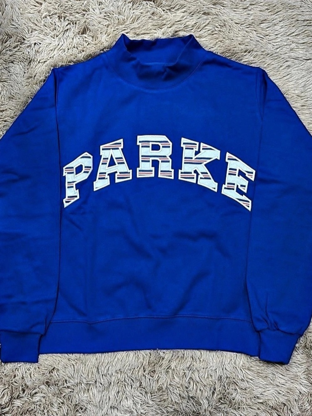 Parke Women Varsity Mockneck Coastal Americana Drift+Anchorstripe New In Bag S/M